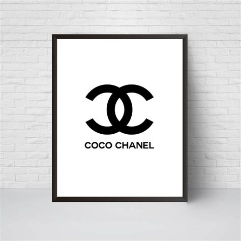 chanel black and white poster